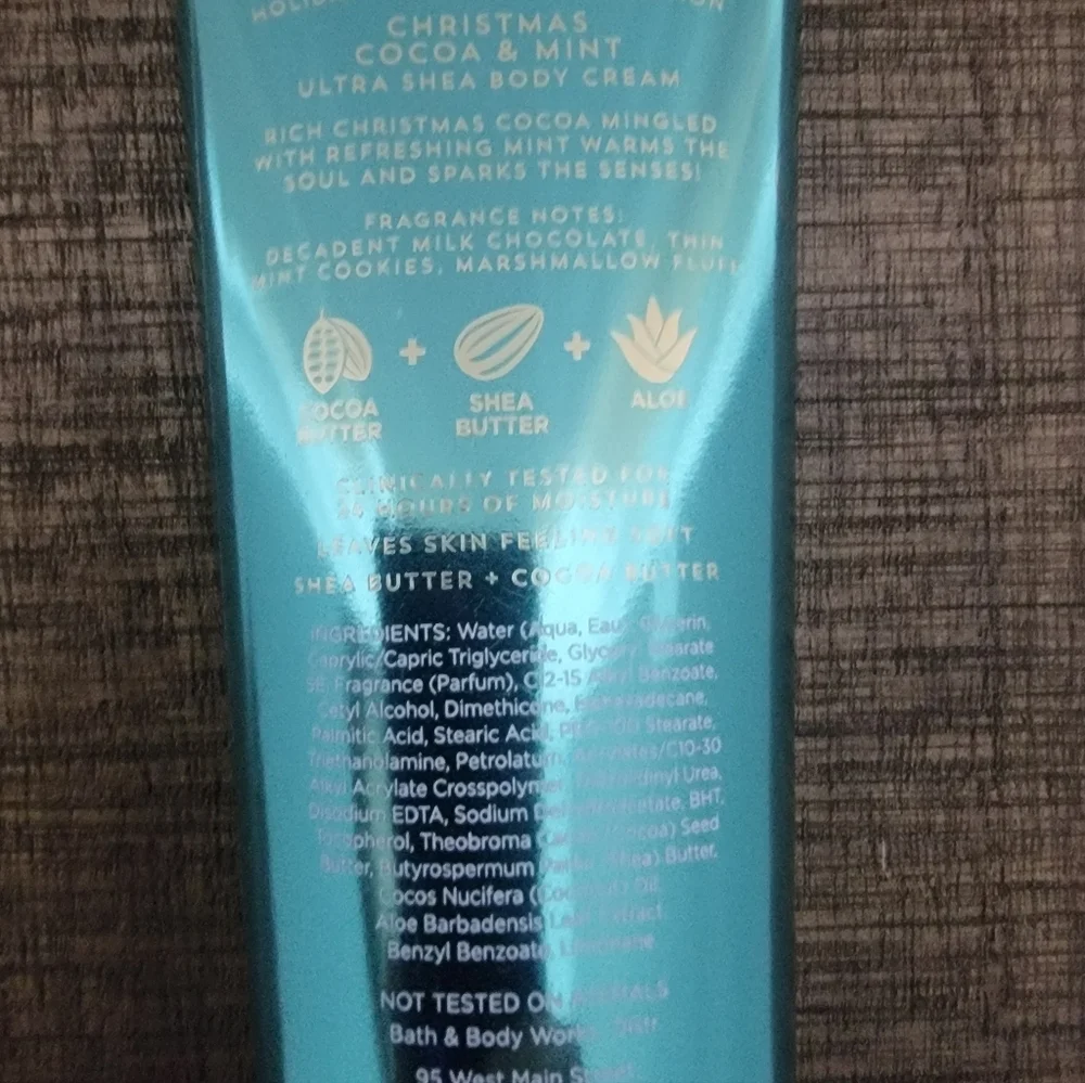 Bath And Body Works Christmas Cocoa & Mint Body Cream Retired Scent
